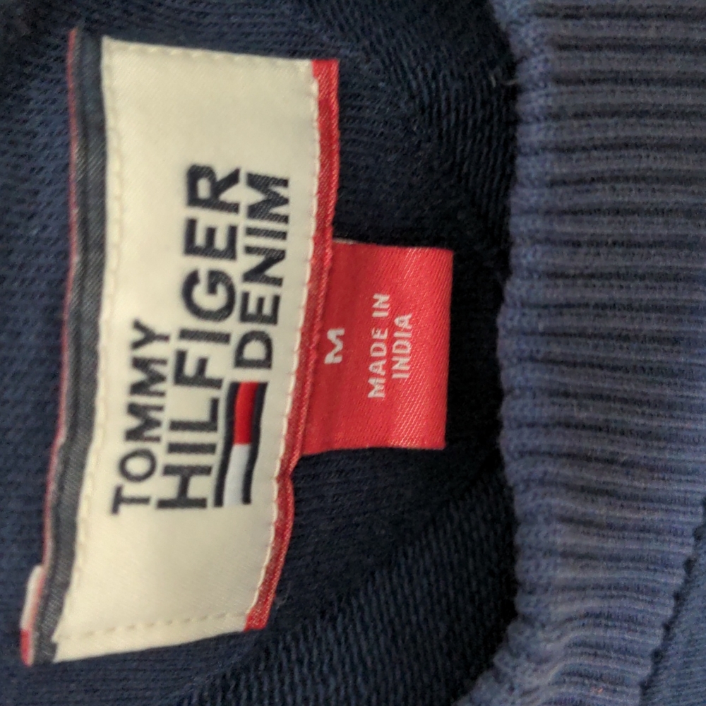 Tommy Hilfiger Denim Mixed Media sweatshirt Medium C203 - Picture 3 of 9